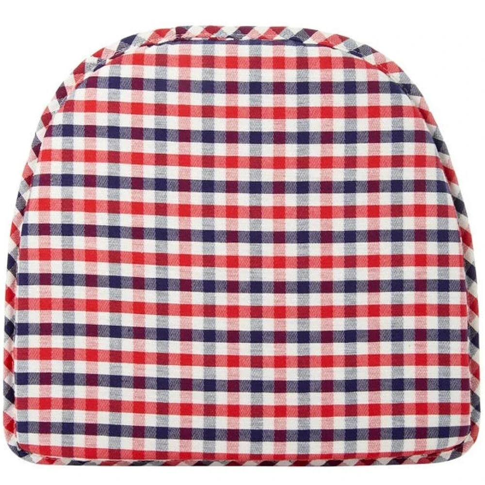 SET OF 2 CHAIR GRIPPER PADS IN LINEN, PATRIOTIC COLORS,RED,BLUE & WHITE,ClearVu